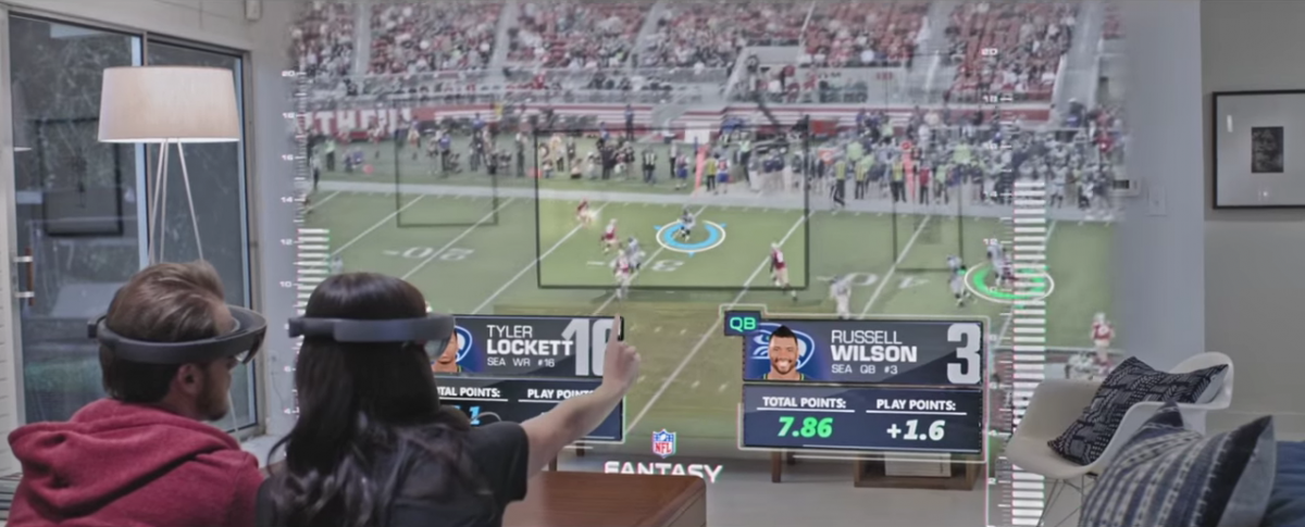 Microsoft HoloLens previews Super Bowls of the future - escape election madness
